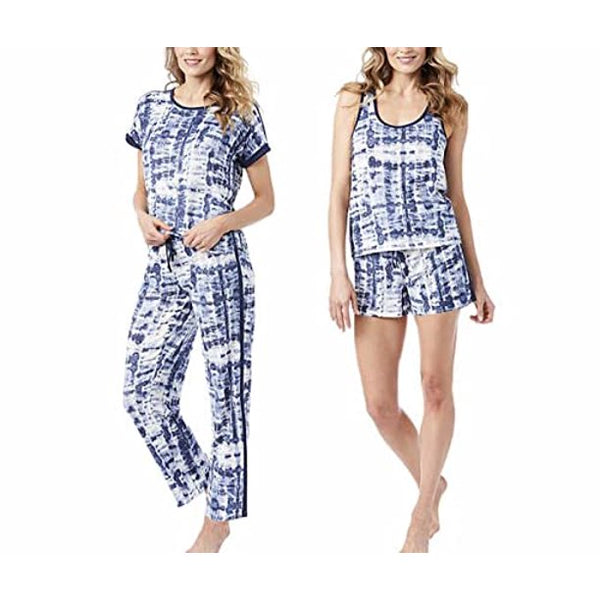 Lucky Brand Women's 4 Piece Pajama Set, Tee, Tank, Short, & Pant