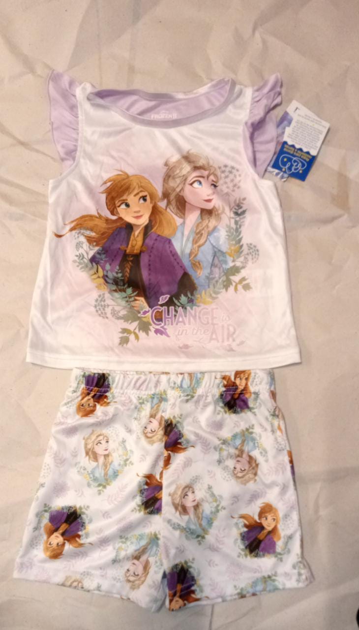 Frozen 2 Girls' Top and Shorts Pajamas, 2-Piece