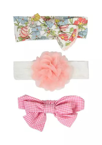 BABY ESSENTIALS SET OF 3 DIFFERENT ROSE HEADBANDS