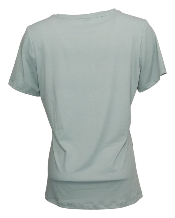 Mondetta Women's Top Polyester Short Sleeve Pull Over Green