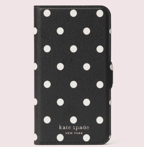 Kate Spade Cabana Dot Iphone x & Xs Magnetic Wrap Folio Case