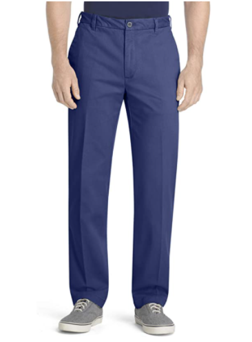 IZOD Men's Performance Stretch Straight Fit Flat Front Chino Pant