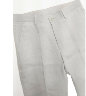 Calvin Klein Men's Ck Slim Fit Solid Linen 4-pocket Pants Grey