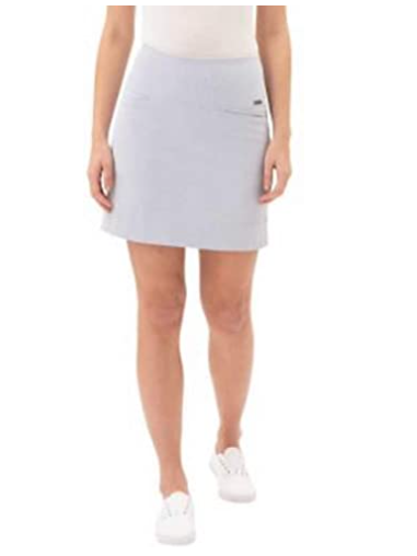 S.C. & Co. Women's Comfortable Stretch Double Wraparound Skort Blue Stripe