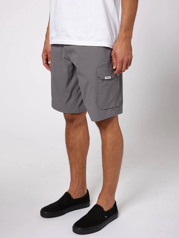 VOYAGER STRETCH CARGO WALKING SHORTS Asphalt
