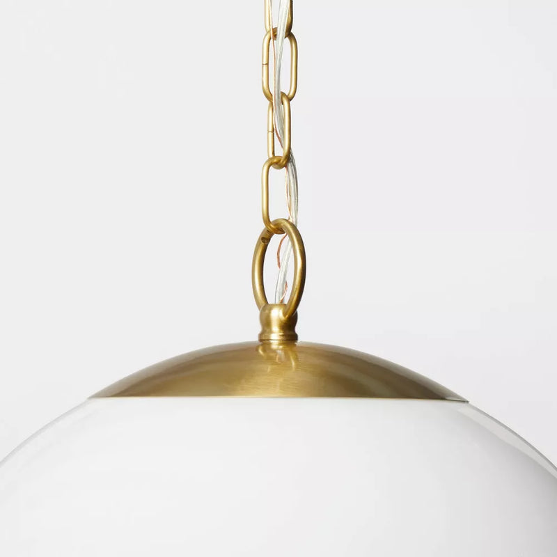 Milk Glass Ceiling Pendant Brass - Threshold™ designed with Studio McGee
