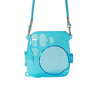 ATNY Instax Instant Camera Hard Shell Case with Adjustable Strap - Blue