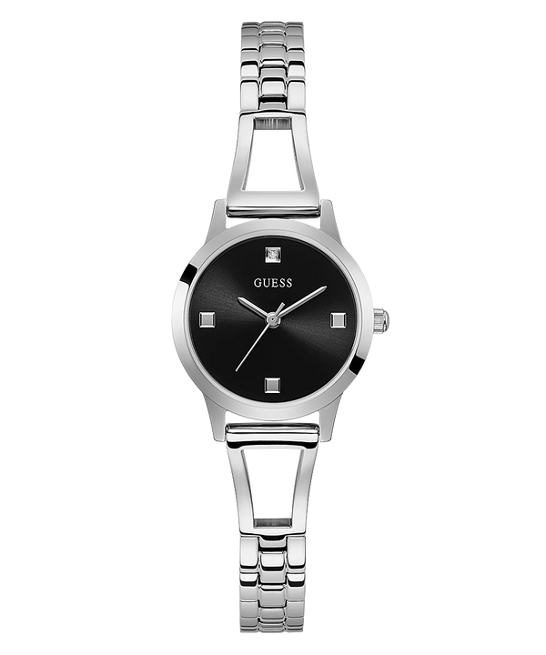 Guess SILVER TONE CASE SILVER TONE STAINLESS STEEL WATCH