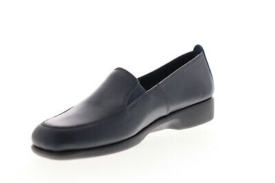 HUSH PUPPIES HEAVEN H55537 Womens Blue Leather Loafer Flats Shoes
