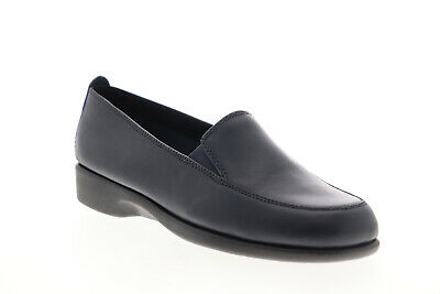 HUSH PUPPIES HEAVEN H55537 Womens Blue Leather Loafer Flats Shoes