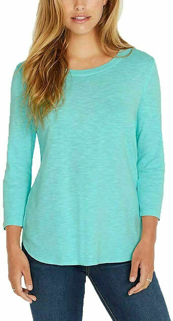 Kirkland Signature Women's 3/4 Sleeve Slub Knit T-Shirt