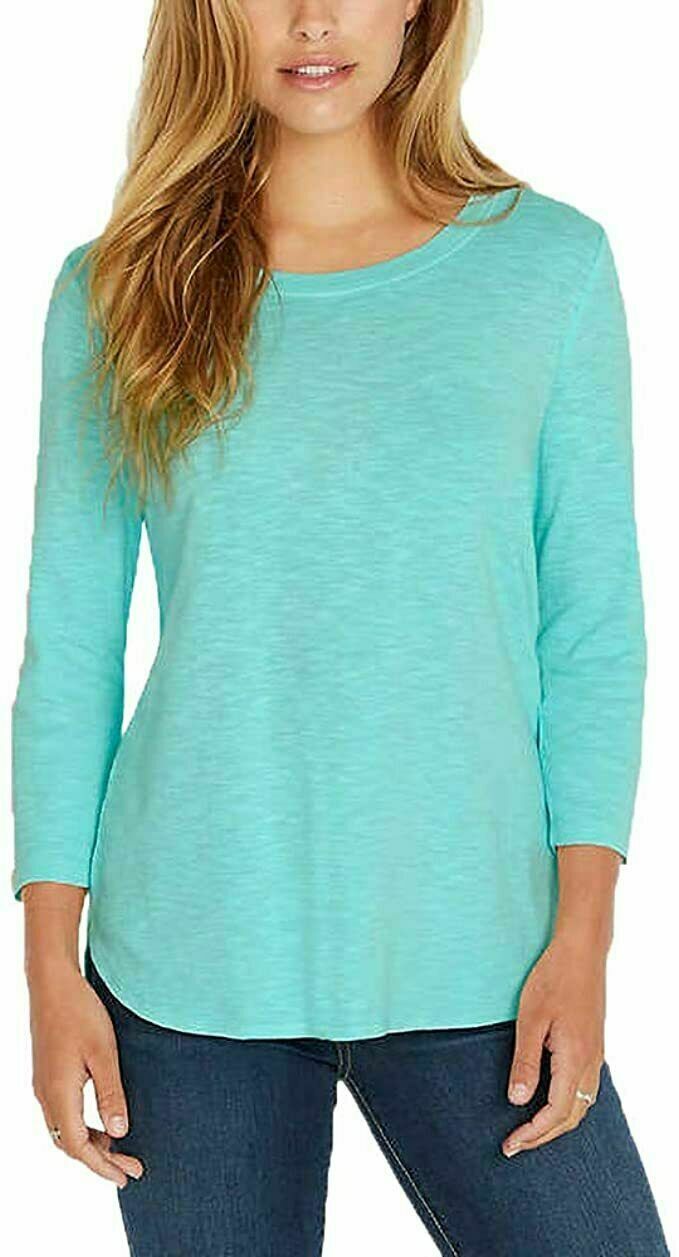 Kirkland Signature Women's 3/4 Sleeve Slub Knit T-Shirt