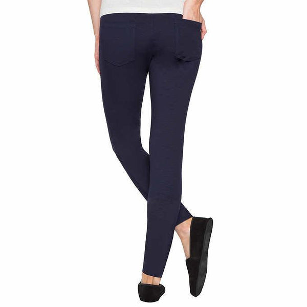 Matty M Womens Slub Ponte Pull On Legging Pant NAVY