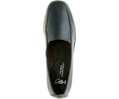 HUSH PUPPIES HEAVEN H55537 Womens Blue Leather Loafer Flats Shoes