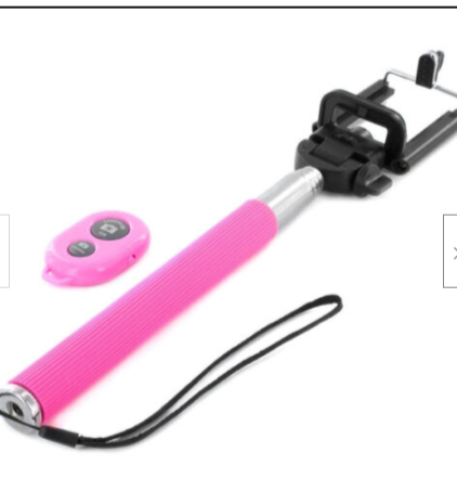 Pink Monopod Selfie Stick Bluetooth Wireless Remote For i phone & Samsung