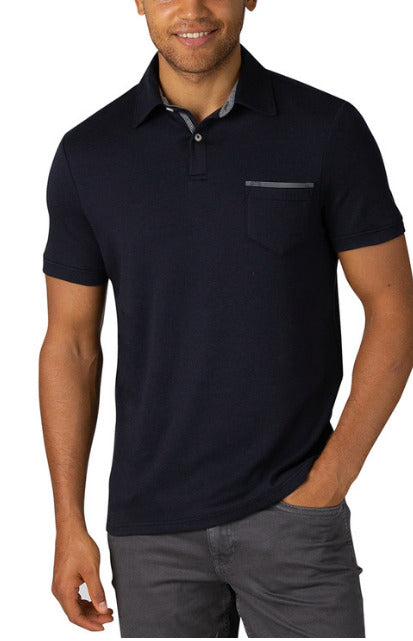 Tahari Men's Short Sleeve Polo Shirt soft cotton 4-way stretch – 200 Brands