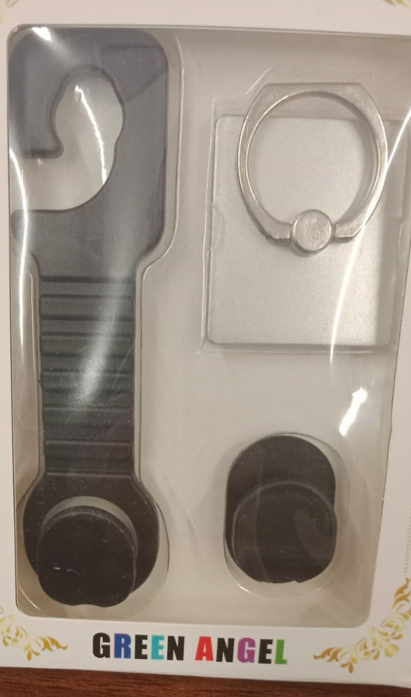 Finger Ring Holder & Grip Stand for ALL Mobile Phone/Tablet - Silver