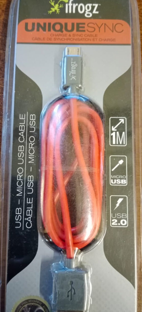 Micro USB Charger Cable for Android Phones & Tablets: Samsung Galaxy red