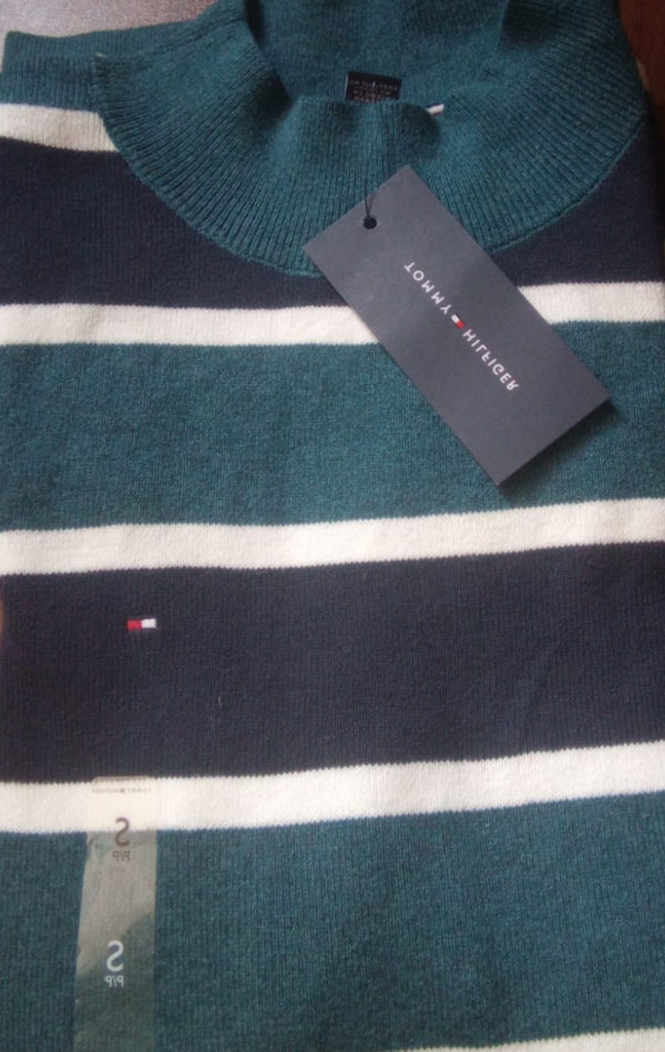 Tommy Hilfiger sweater WOMEN GREEN/NAVY/WHITE