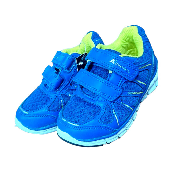Kids' athletics shoes blue/neon green