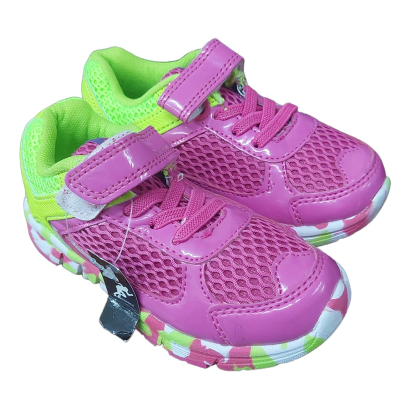 Kids' athletics shoes pink/neon green