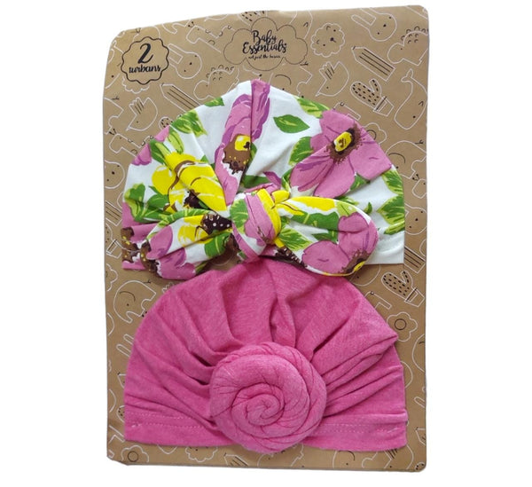 essentials  Baby Girl  2Turban Hats Baby