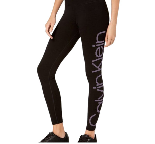 Calvin Klein Performance Women's High Waist Solid (DARK PINK) Logo Legging