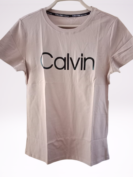 Calvin Klein Jeans Womens Top Shirt  beige