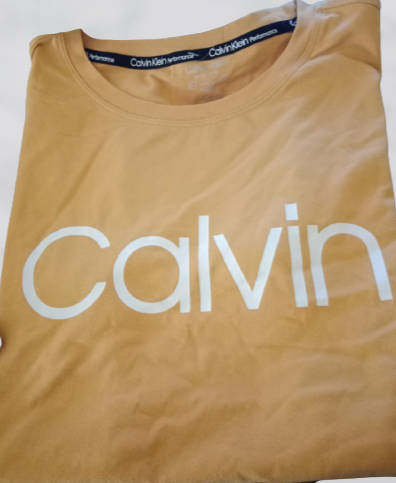 Calvin Klein Jeans Womens Top Shirt YELLOW