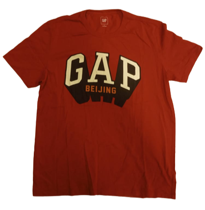 GAP MEN Logo Short Sleeve T-Shirt RED