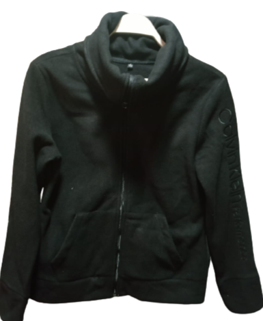 Calvin Klein Tech Fleece Black zipper long sleeved sweatshirt jacket