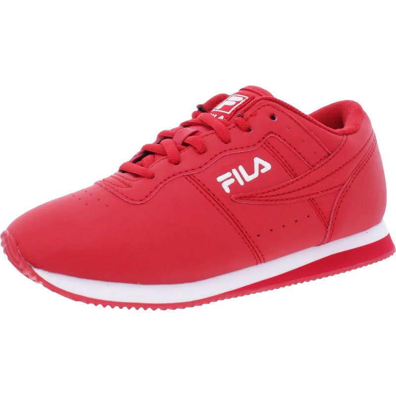 FILA MACHU WOMENS FAUX LEATHER FITNESS SNEAKERS