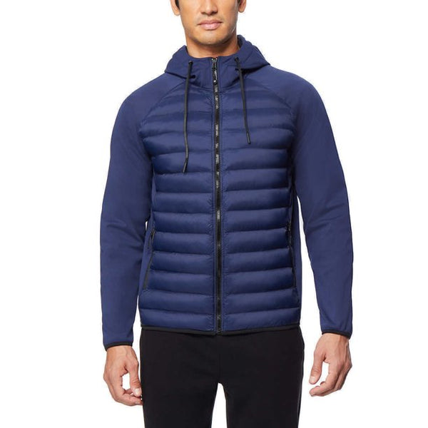 32 Degrees Heat Men’s Puffer Jacket Hooded Lightweight Navy