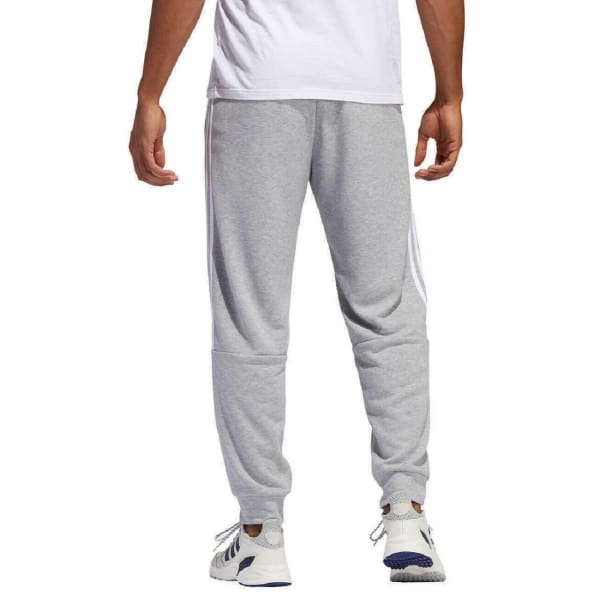 adidas Men’s French Terry 3 Stripe Jogger Lounge Pants Med Grey Heth/white - XL - Men Sport Pants