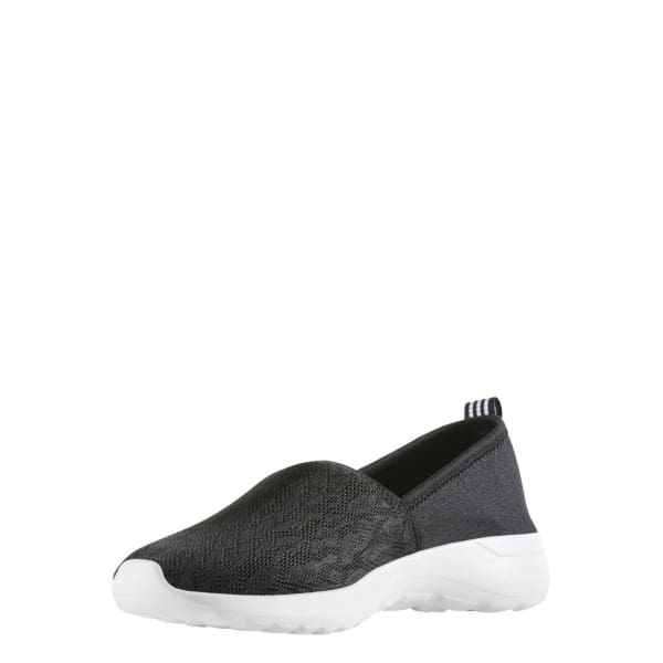 Adidas Women’s Black White CF Lite Racer Cloudfoam Slip On Sneaker Shoes - Woman Shoes