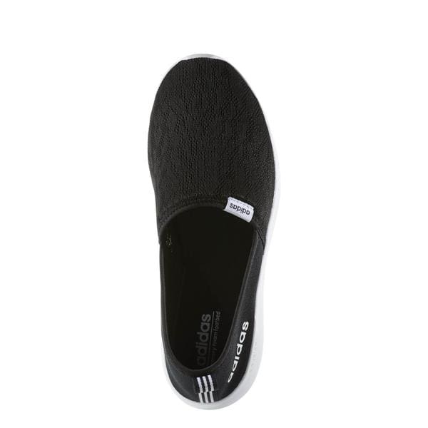 Adidas Women’s Black White CF Lite Racer Cloudfoam Slip On Sneaker Shoes - Woman Shoes