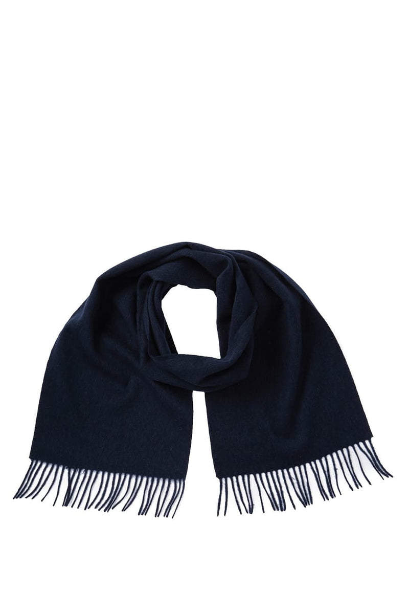 Stewart of Scotland Merino Solid Scarf Navy