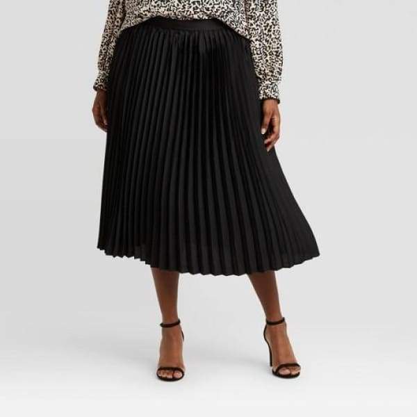 Ava & Viv Women’s Plus Size Pleated Skirt - 1X - Woman Skirt