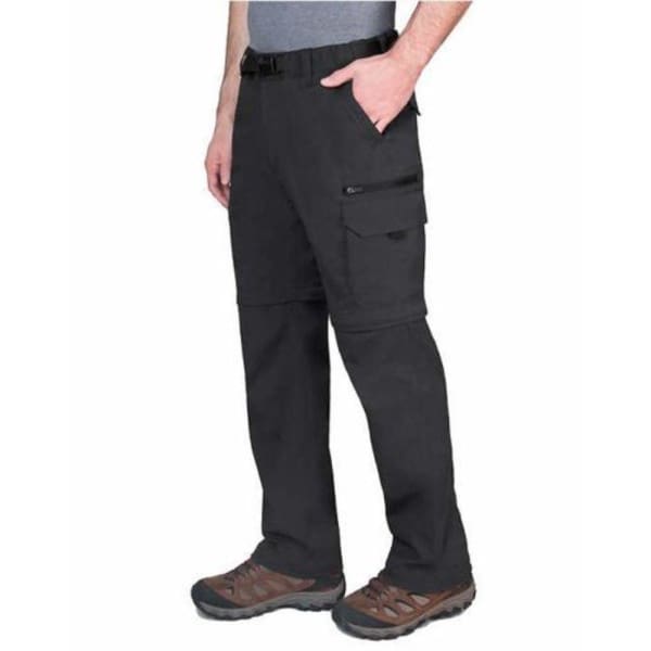 BC Clothing Men’s Convertible Pant with Stretch Charcoal - M - Men Sport Pants