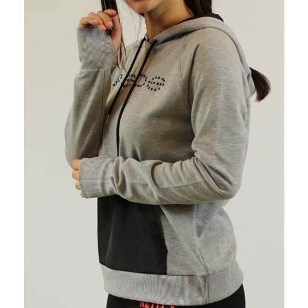 Bebe Jacket Hoodie Pullover Sport Grey - Woman Active Jacket