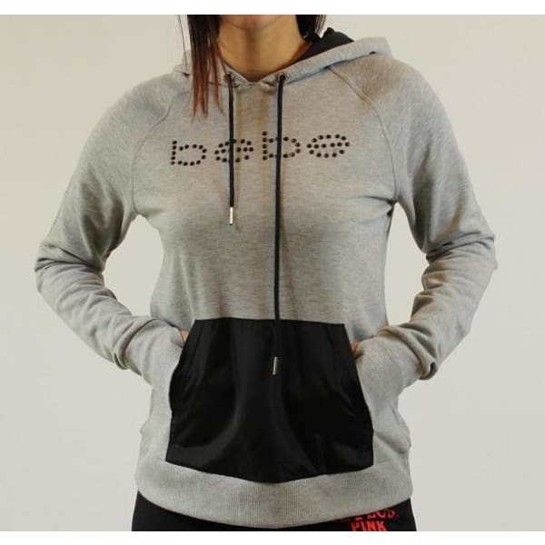 Bebe Jacket Hoodie Pullover Sport Grey - Woman Active Jacket