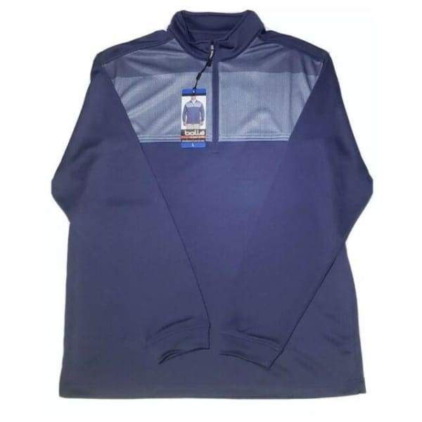 Bolle Mens Moisture Wicking Performance 1/4 Zip Pullover Crown Blue - XL - Men Sweater Hoodie Pullover