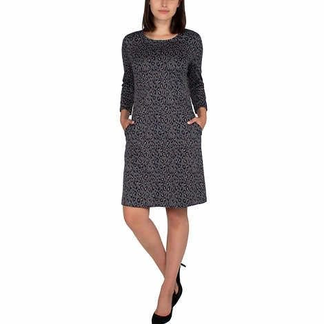 Nicole Miller Women’s Gray Leopard Medium Dress