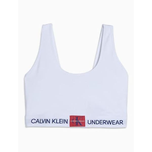 Calvin Klein Monogram Logo Plus Unlined Bralette - Woman Underwear