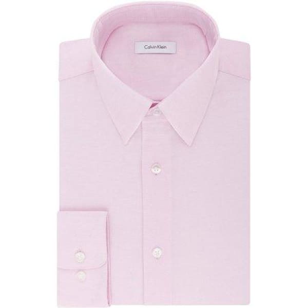 Calvin Klein Plaid Stretch Extensible Long Sleeve Shirt - Men Dress Shirt