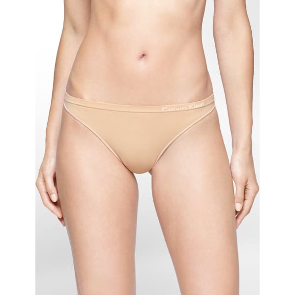 Calvin Klein Womens Elastic Logo Waist Band Pure Seamless Thong - Woman Underwear