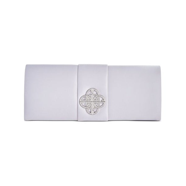 Giani Bernini Women's Silver Embellished Chain Strap Clutch Crossbody Bag Purse