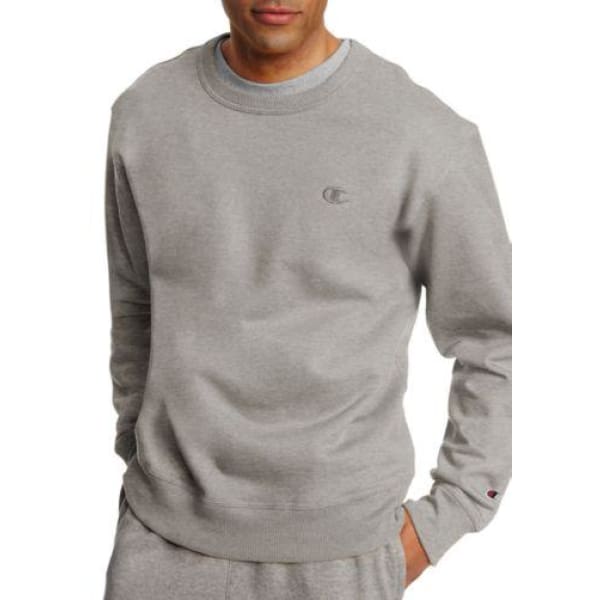 Champion® Powerblend Crew Neck Shirt Sweatshirt Oxford Gray - Men Sweather Hoodie Pullover