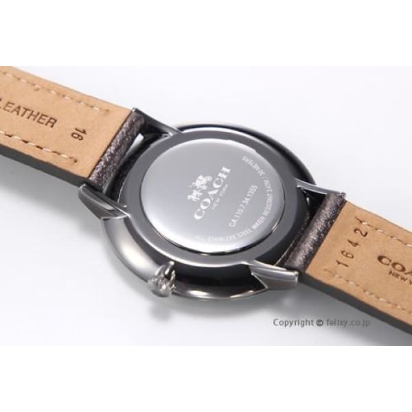 COACH Slim Easton Silver Dial Ladies Leather Watch - Watch