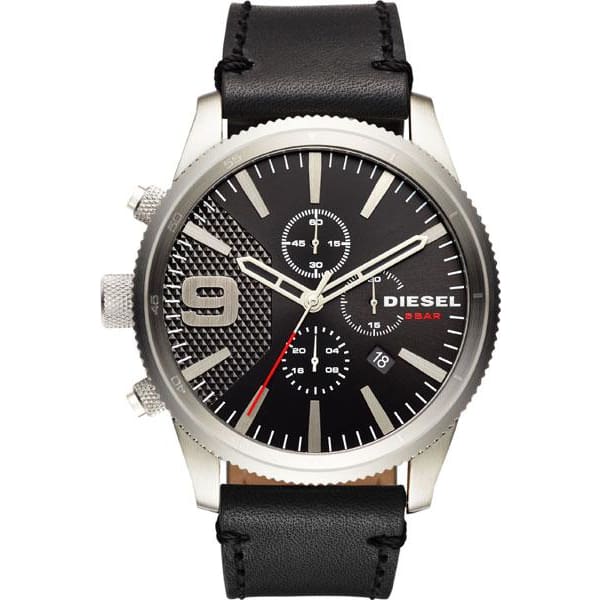DIESEL Rasp Black Dial Men’s Chronograph Watch DZ4444 - Watch